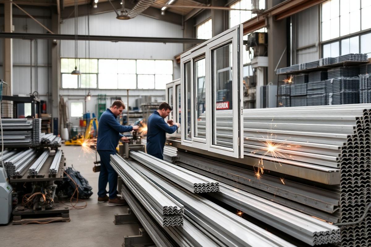 Aluminium fabrication workshop in Industrial Area Ajman